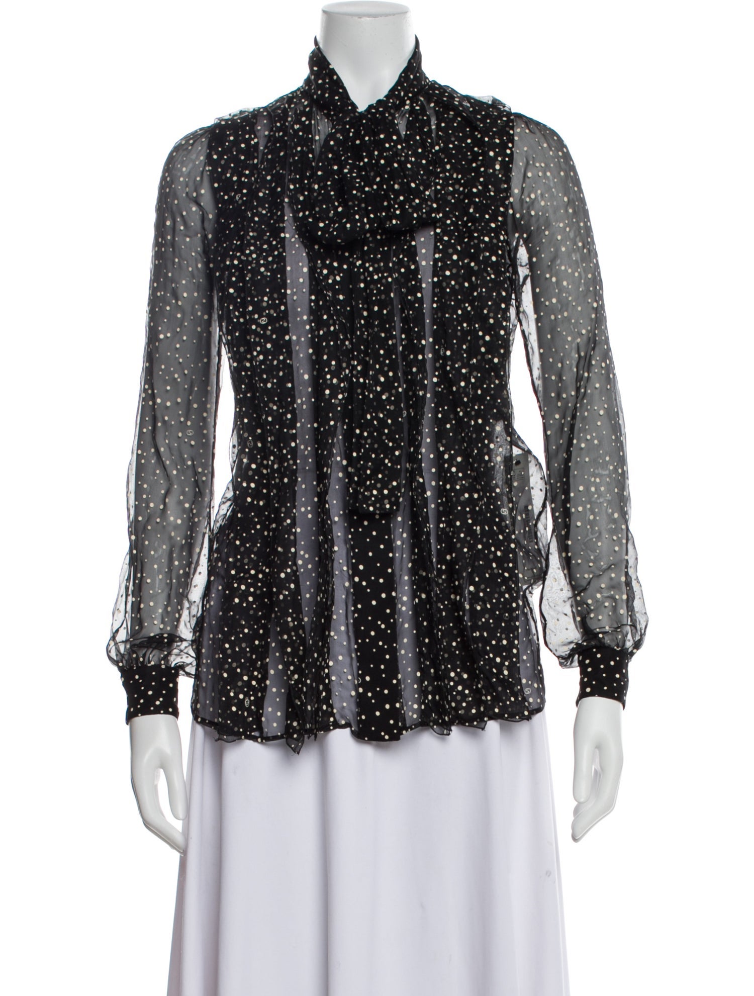 Gucci Silk Printed Button-Up Top